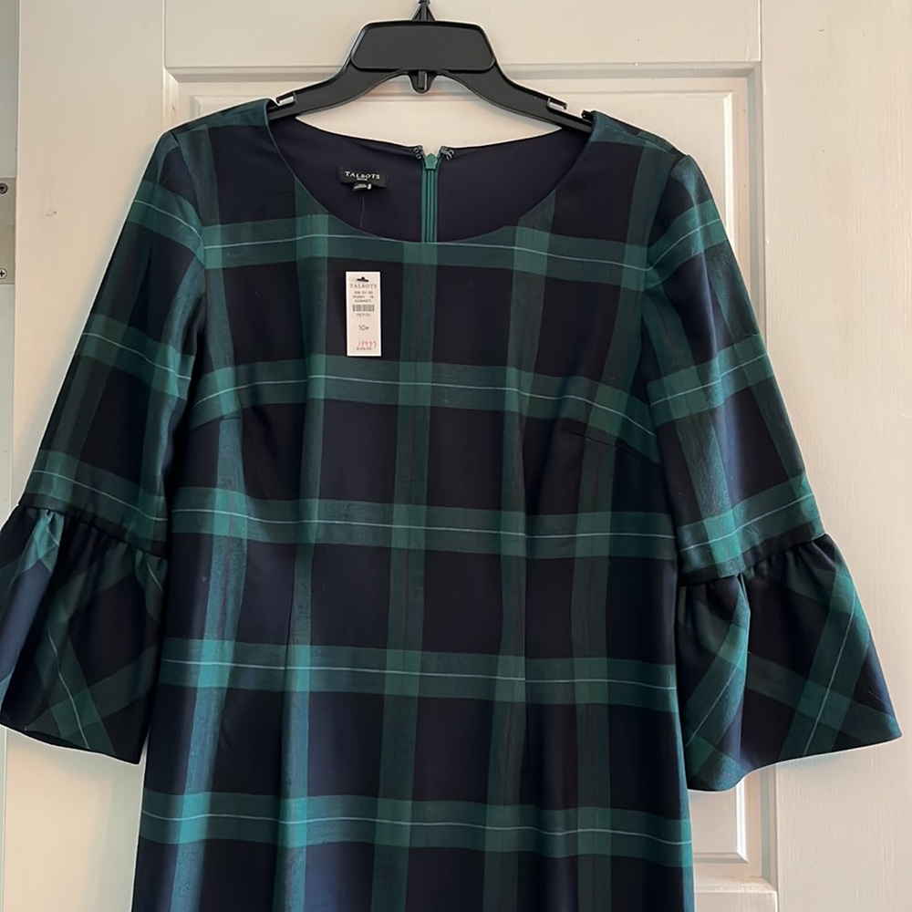 Talbots Green & Blue “Preppy” Dress - Picture 3 of 4